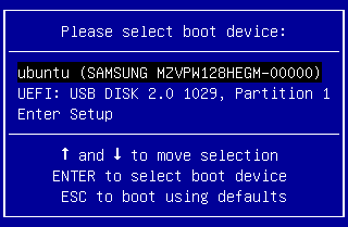 Boot select